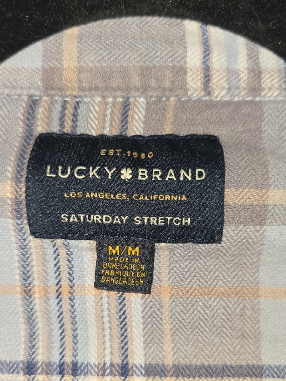 Lucky Brand Men's Light Blue & Gray Plaid Button-Down Shirt - Picture 2 of 6